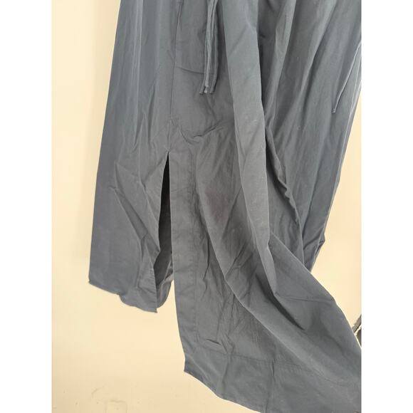 Rag and Bone Dress Joan Poplin Midi Dress in Black Size Large Cotton Collared - Picture 6 of 9